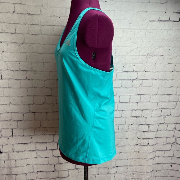 Adidas size large light teal athletic tank top - Picture 3 of 6